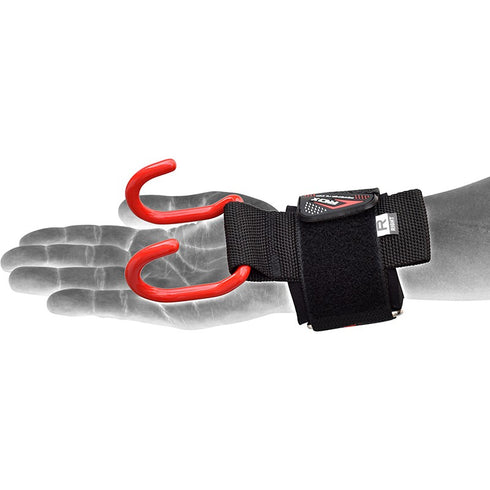 RDX W15 ANCHOR GYM HOOK STRAPS(Red)-3